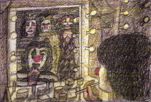 Illustration from graphic novel - clowns - by Susanna Plotnick
