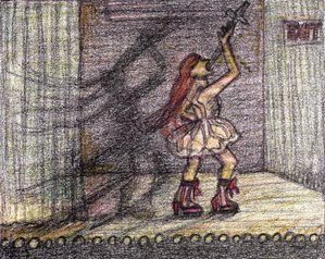 Illustration from graphic novel - clowns - by Susanna Plotnick