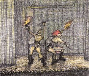 Illustration from graphic novel - clowns - by Susanna Plotnick