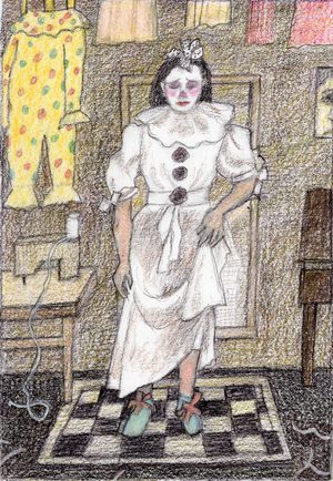 Illustration from graphic novel - clowns - by Susanna Plotnick